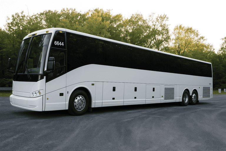 exterior of Redlands Charter Bus coach bus