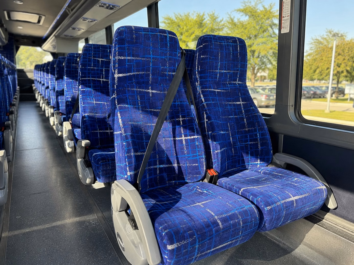 redlands charter bus rental interior
